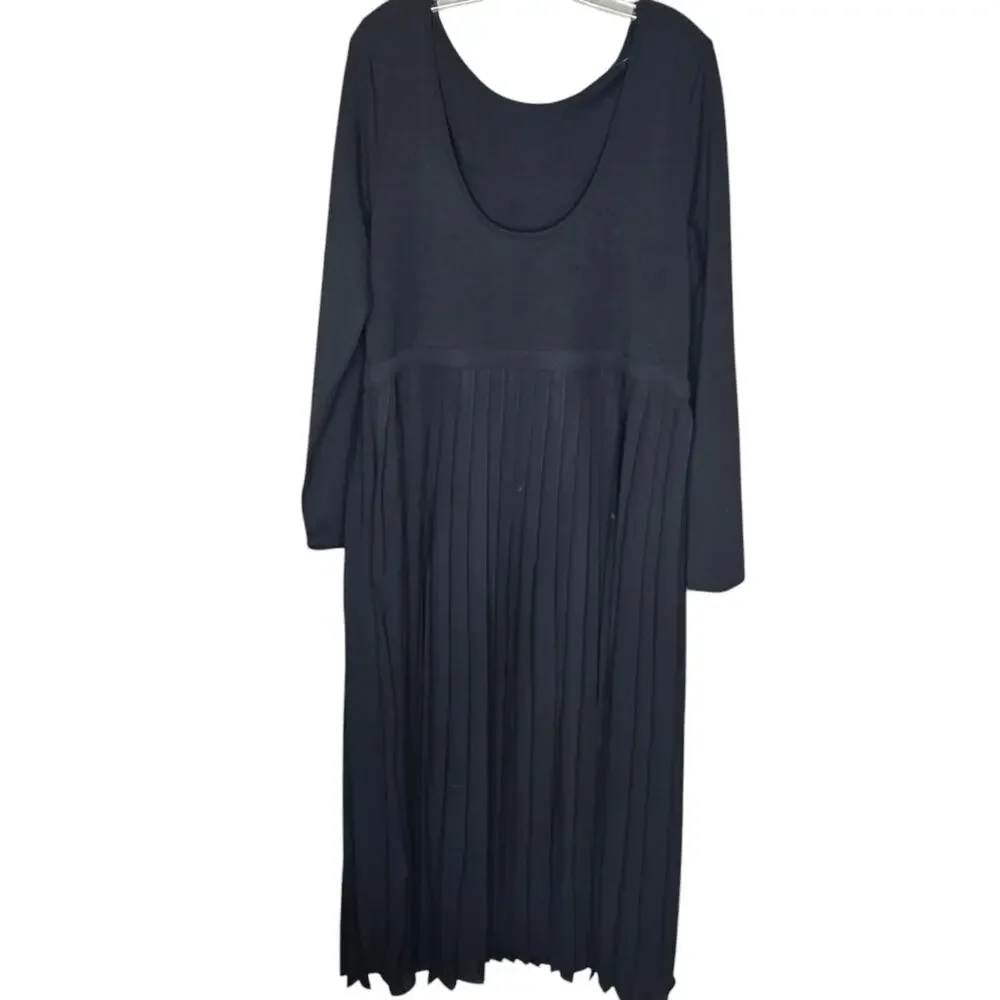 J. Crew Elegant Black Pleated Maxi Dress - Picture 3 of 10